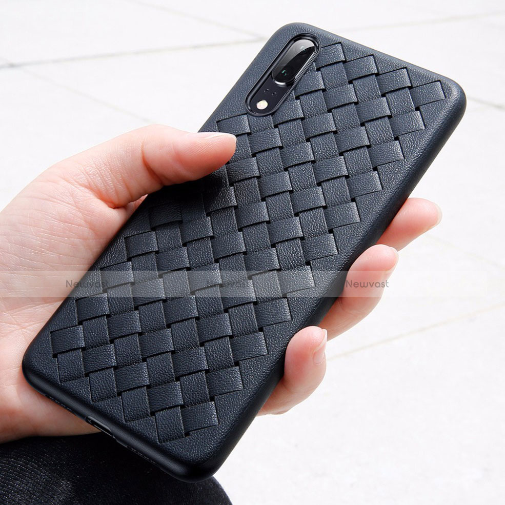 Soft Silicone Gel Leather Snap On Case Cover for Huawei P20