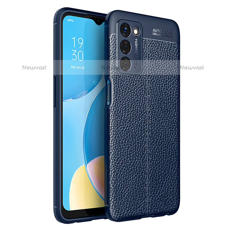 Soft Silicone Gel Leather Snap On Case Cover for Oppo A55 5G