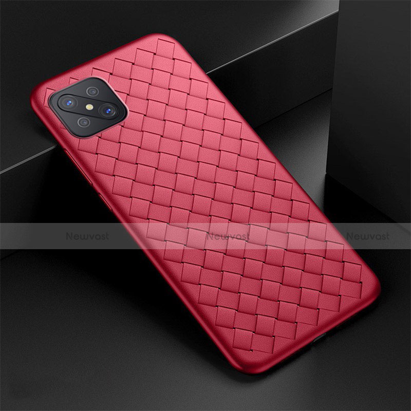 Soft Silicone Gel Leather Snap On Case Cover for Oppo A92s 5G