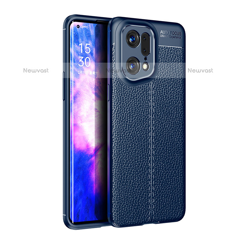 Soft Silicone Gel Leather Snap On Case Cover for Oppo Find X5 Pro 5G