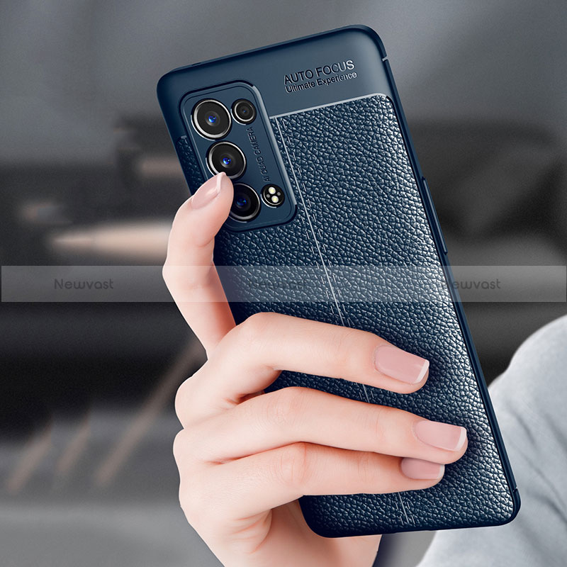 Soft Silicone Gel Leather Snap On Case Cover for Oppo Reno6 Pro+ Plus 5G