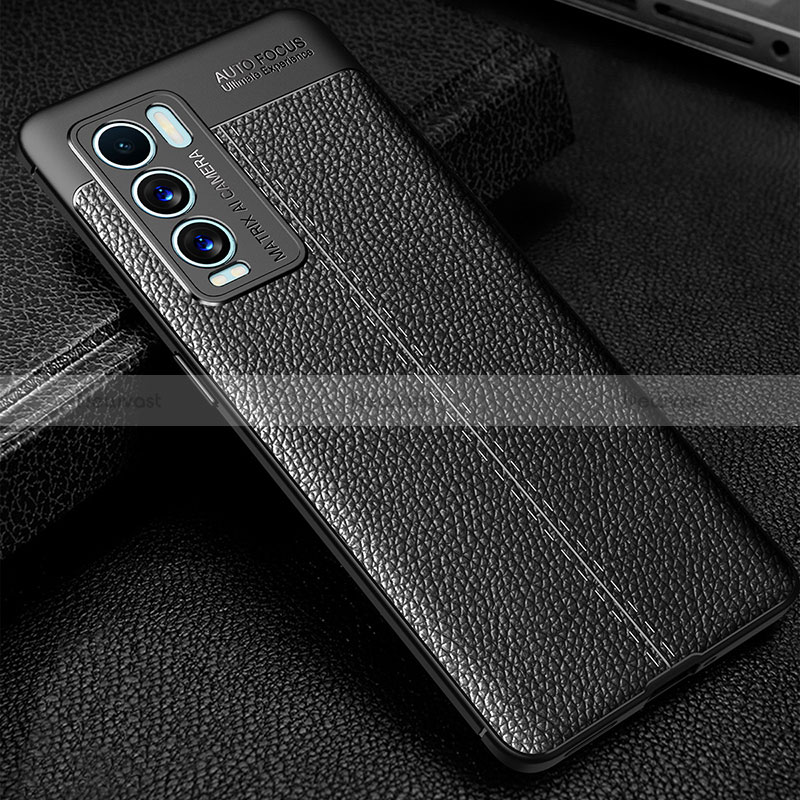 Soft Silicone Gel Leather Snap On Case Cover for Realme GT Master Explorer 5G Black