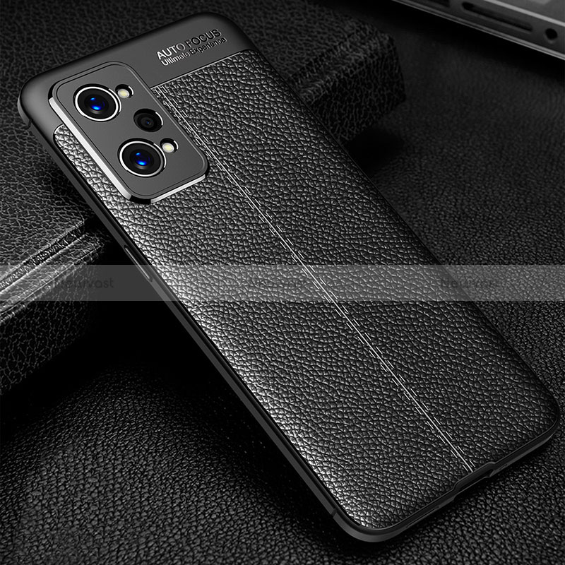 Soft Silicone Gel Leather Snap On Case Cover for Realme GT Neo2 5G Black