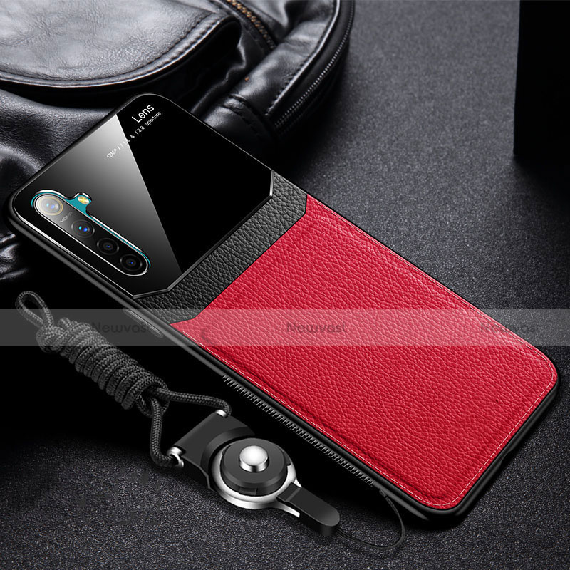 Soft Silicone Gel Leather Snap On Case Cover for Realme XT Red