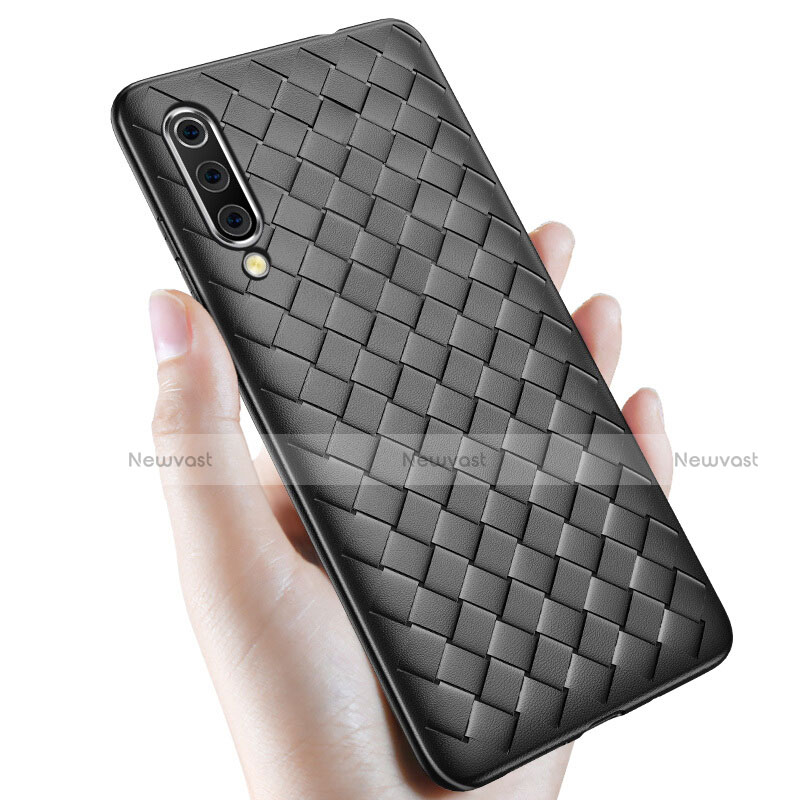 Soft Silicone Gel Leather Snap On Case Cover for Samsung Galaxy A70S Black