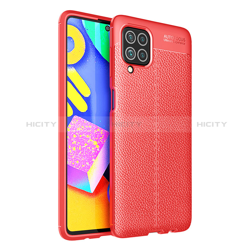 Soft Silicone Gel Leather Snap On Case Cover for Samsung Galaxy F62 5G Red