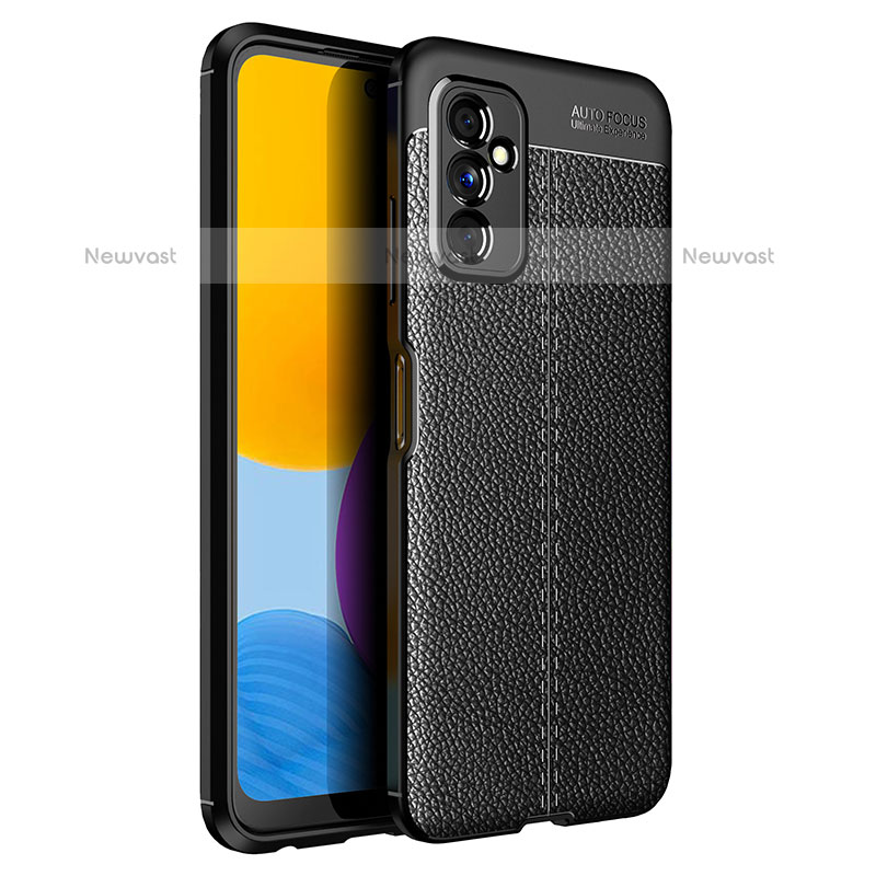 Soft Silicone Gel Leather Snap On Case Cover for Samsung Galaxy M52 5G Black