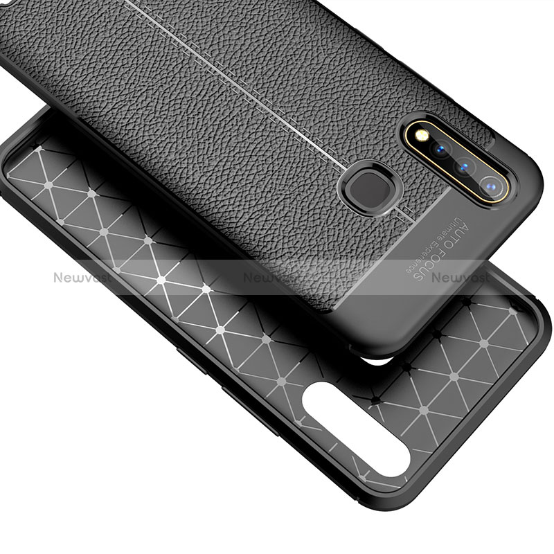 Soft Silicone Gel Leather Snap On Case Cover for Vivo iQOO U3 4G