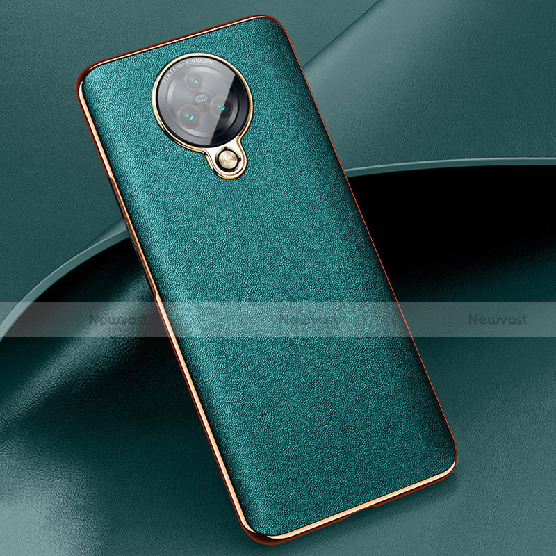 Soft Silicone Gel Leather Snap On Case Cover for Vivo Nex 3 5G Green
