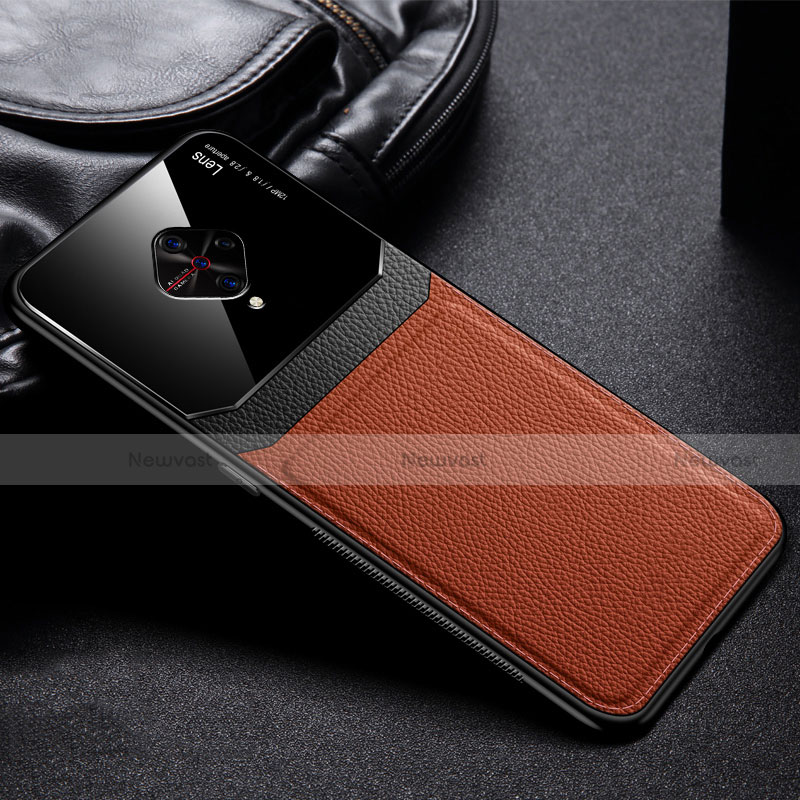 Soft Silicone Gel Leather Snap On Case Cover for Vivo S1 Pro