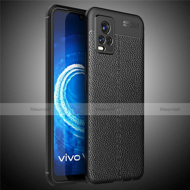 Soft Silicone Gel Leather Snap On Case Cover for Vivo V20