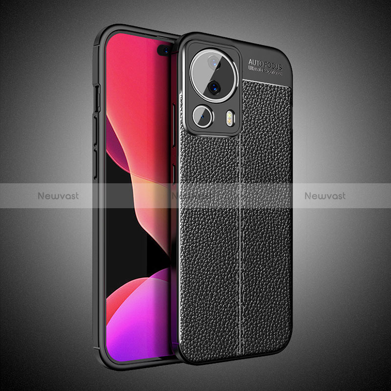 Soft Silicone Gel Leather Snap On Case Cover for Xiaomi Civi 2 5G Black