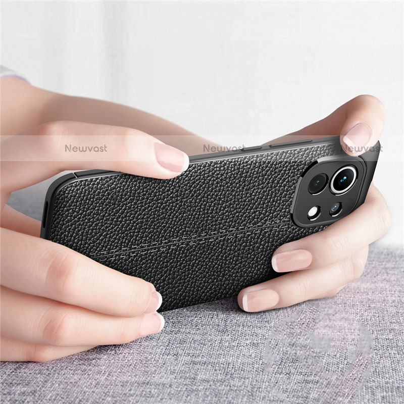 Soft Silicone Gel Leather Snap On Case Cover for Xiaomi Mi 11 5G