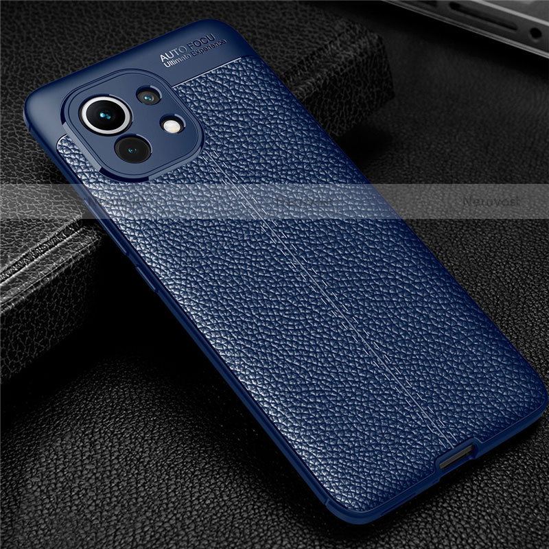 Soft Silicone Gel Leather Snap On Case Cover for Xiaomi Mi 11 Lite 5G