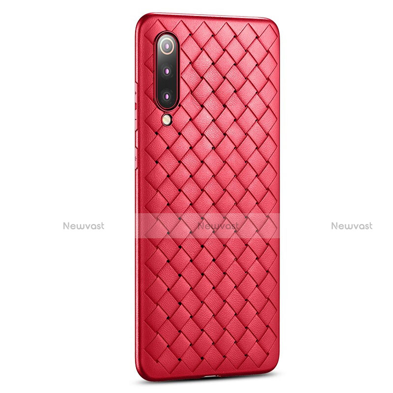 Soft Silicone Gel Leather Snap On Case Cover for Xiaomi Mi 9 Pro 5G Red