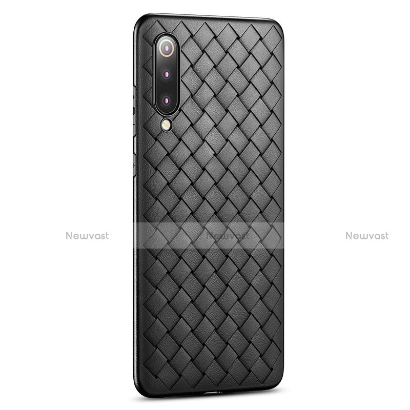 Soft Silicone Gel Leather Snap On Case Cover for Xiaomi Mi 9 SE Black