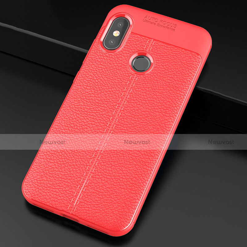 Soft Silicone Gel Leather Snap On Case Cover for Xiaomi Mi A2 Lite