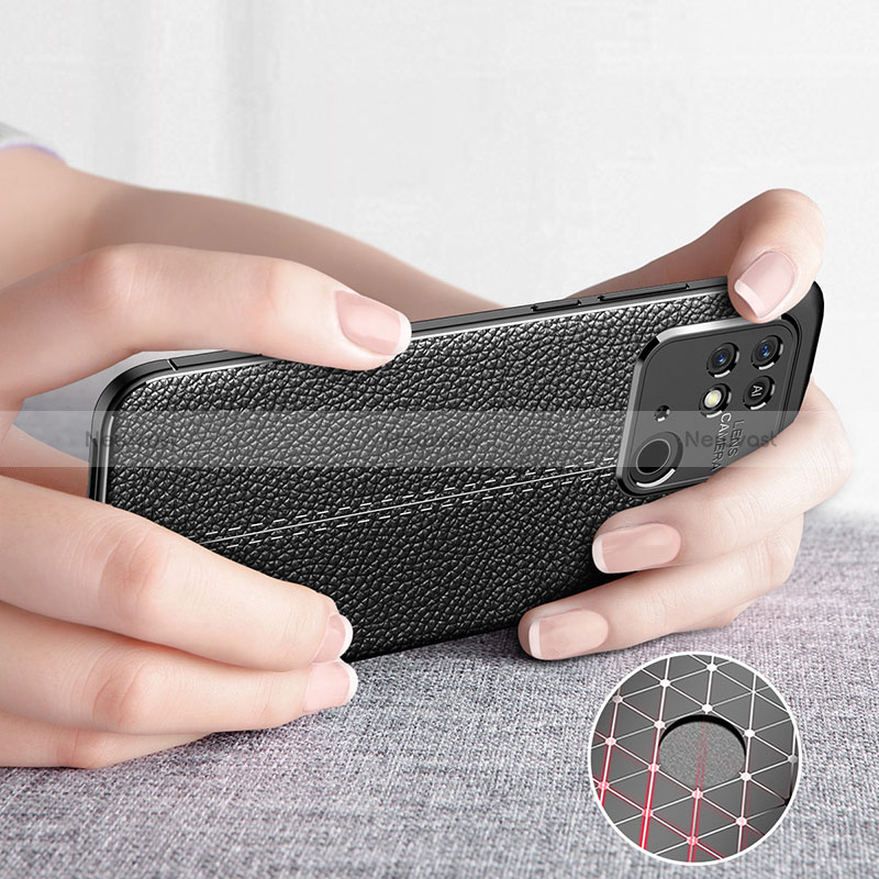 Soft Silicone Gel Leather Snap On Case Cover for Xiaomi Redmi 10 Power