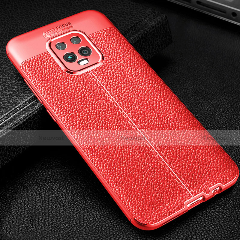 Soft Silicone Gel Leather Snap On Case Cover for Xiaomi Redmi 10X Pro 5G Red