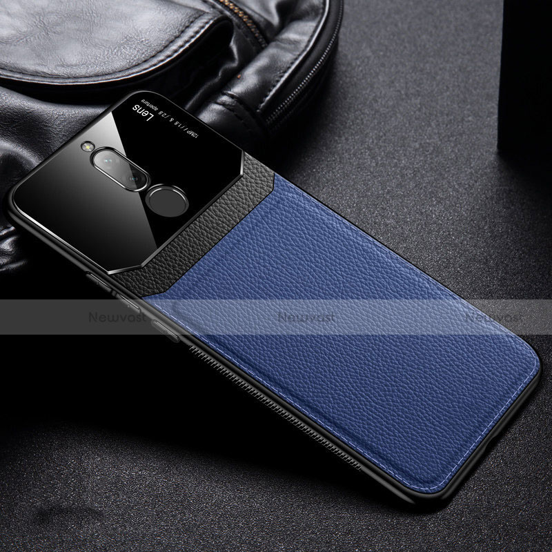 Soft Silicone Gel Leather Snap On Case Cover for Xiaomi Redmi 8 Blue