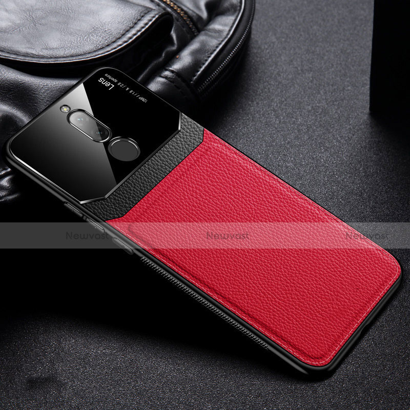 Soft Silicone Gel Leather Snap On Case Cover for Xiaomi Redmi 8 Red