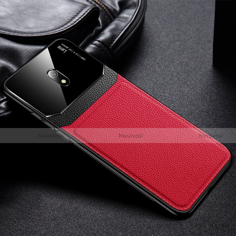 Soft Silicone Gel Leather Snap On Case Cover for Xiaomi Redmi 8A Red