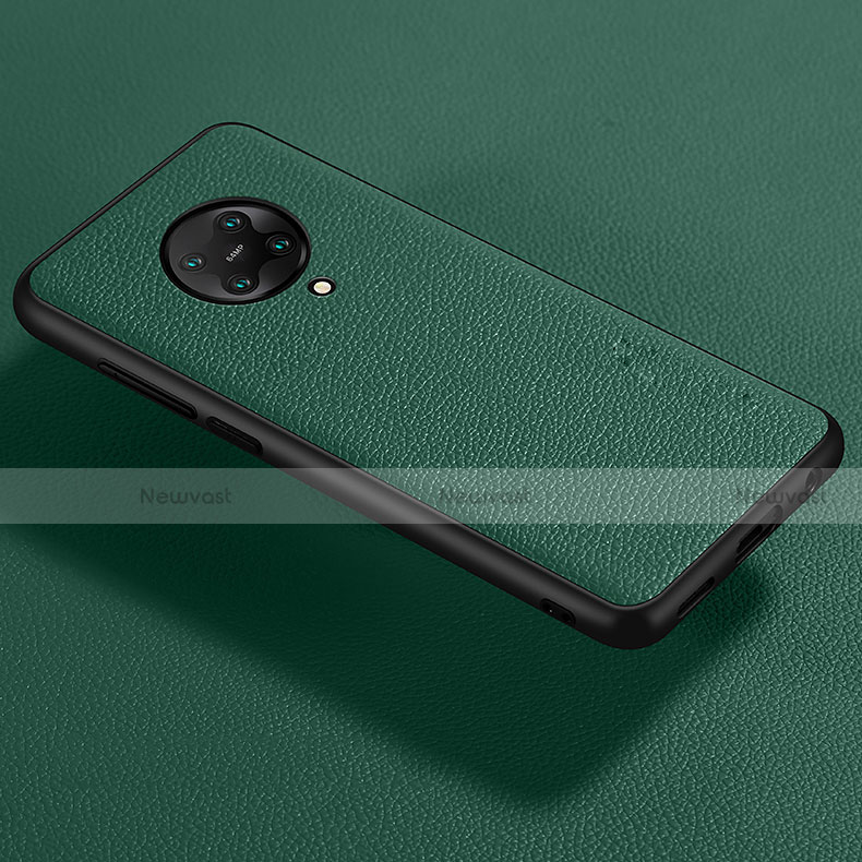 Soft Silicone Gel Leather Snap On Case Cover for Xiaomi Redmi K30 Pro 5G Green