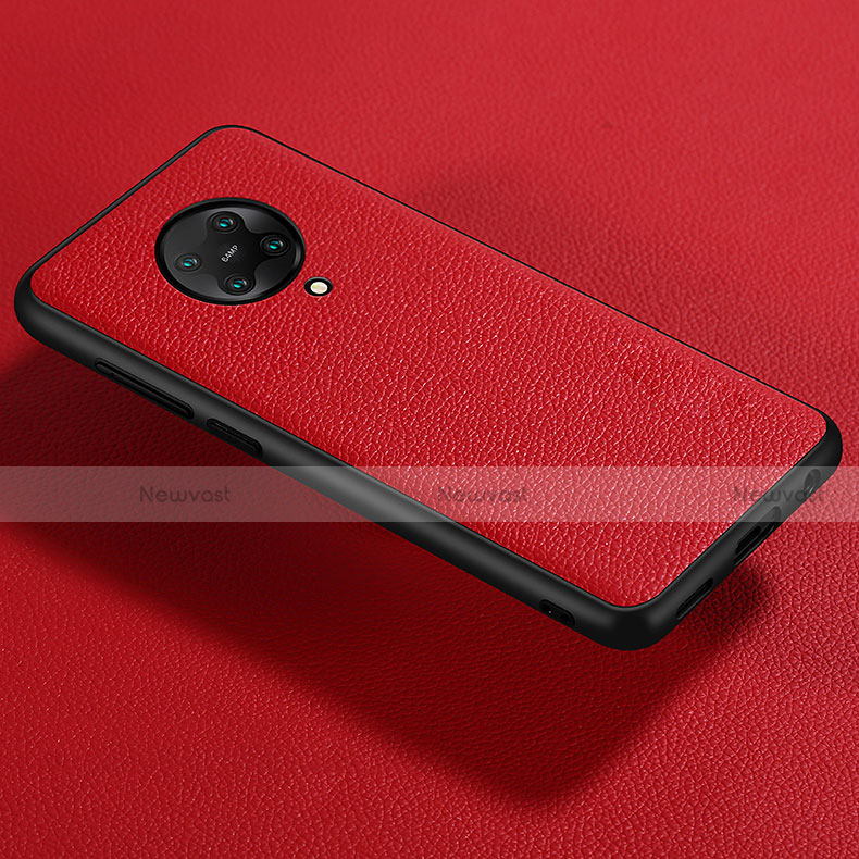 Soft Silicone Gel Leather Snap On Case Cover for Xiaomi Redmi K30 Pro 5G Red