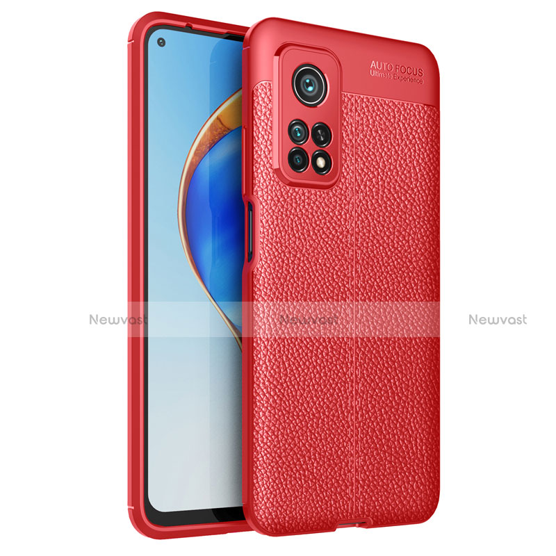 Soft Silicone Gel Leather Snap On Case Cover for Xiaomi Redmi K30S 5G Red