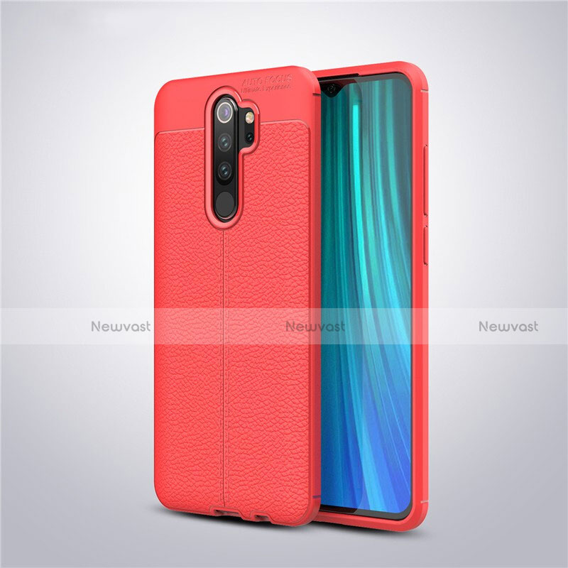 Soft Silicone Gel Leather Snap On Case Cover for Xiaomi Redmi Note 8 Pro Red