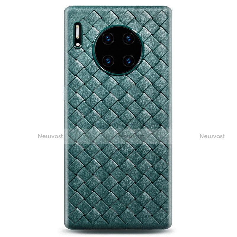 Soft Silicone Gel Leather Snap On Case Cover H01 for Huawei Mate 30 Pro Green