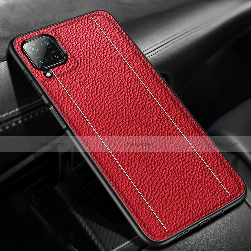 Soft Silicone Gel Leather Snap On Case Cover H01 for Huawei Nova 6 SE Red