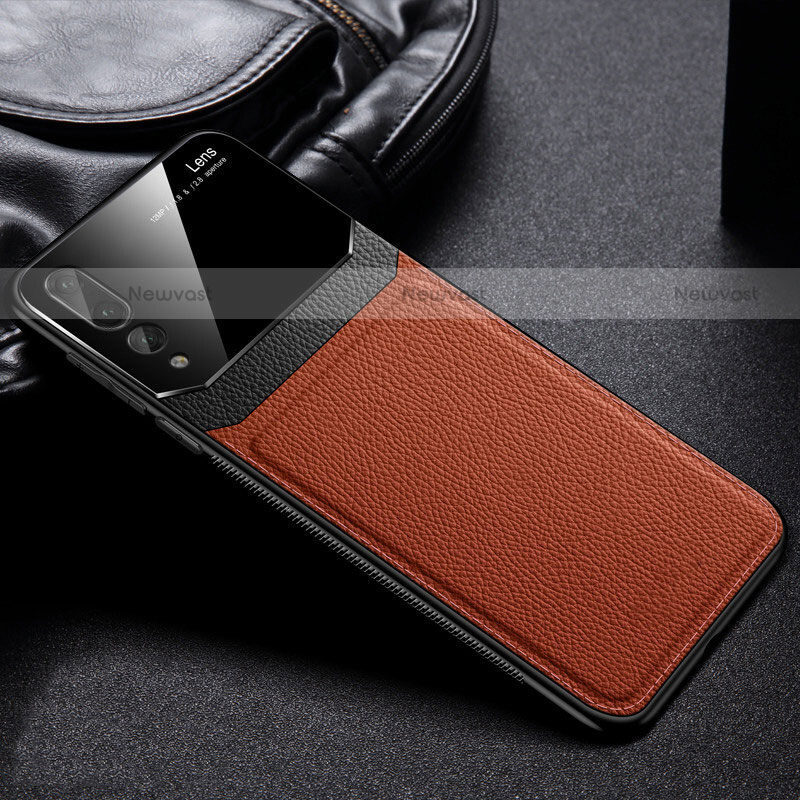 Soft Silicone Gel Leather Snap On Case Cover H01 for Huawei P20 Pro