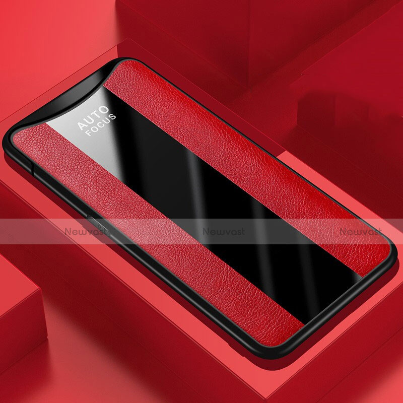 Soft Silicone Gel Leather Snap On Case Cover H01 for Oppo Find X Super Flash Edition