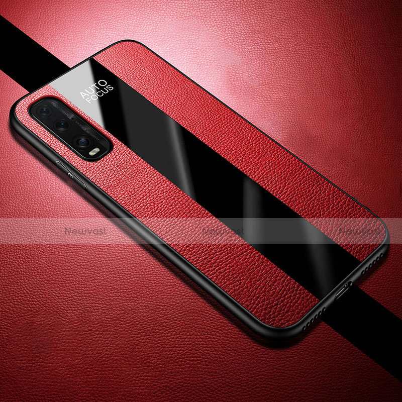 Soft Silicone Gel Leather Snap On Case Cover H01 for Oppo Find X2 Red