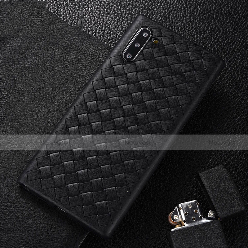 Soft Silicone Gel Leather Snap On Case Cover H01 for Samsung Galaxy Note 10