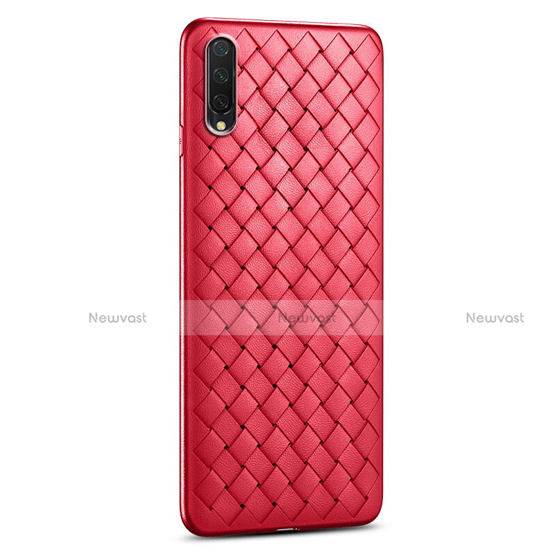 Soft Silicone Gel Leather Snap On Case Cover H01 for Xiaomi Mi A3 Red