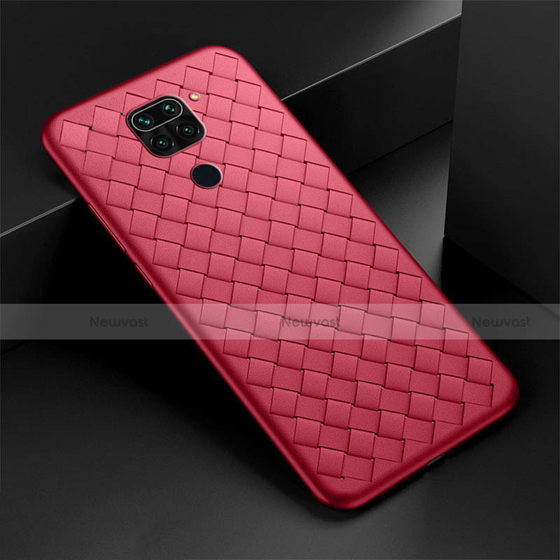 Soft Silicone Gel Leather Snap On Case Cover H01 for Xiaomi Redmi 10X 4G Red