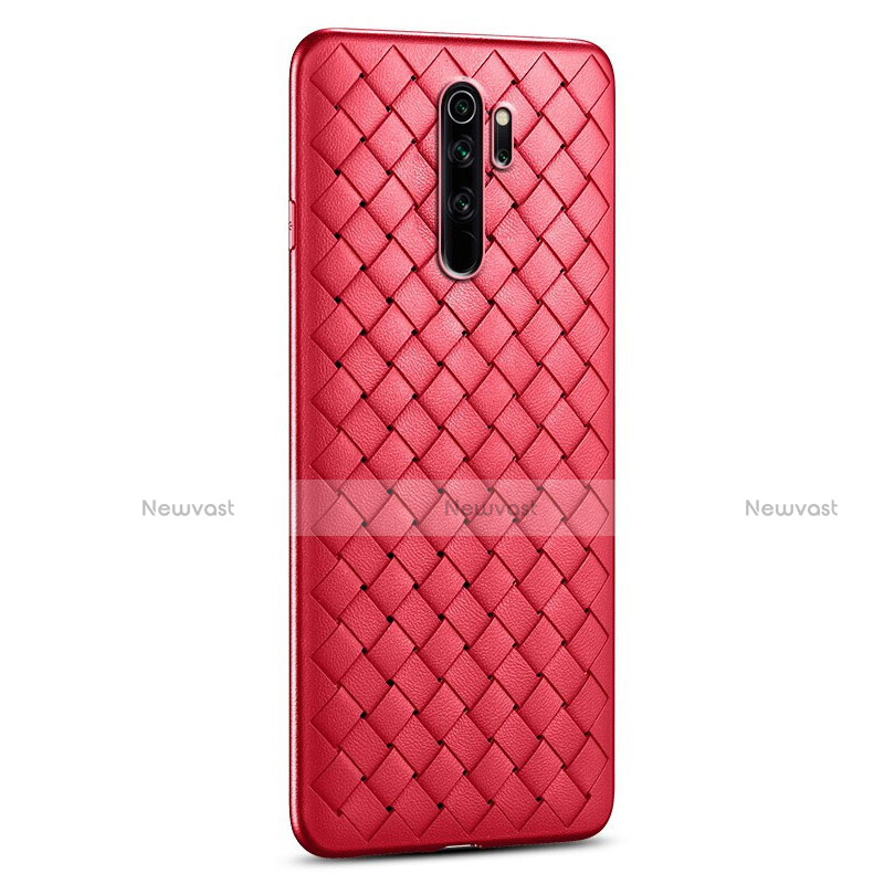 Soft Silicone Gel Leather Snap On Case Cover H01 for Xiaomi Redmi Note 8 Pro Red