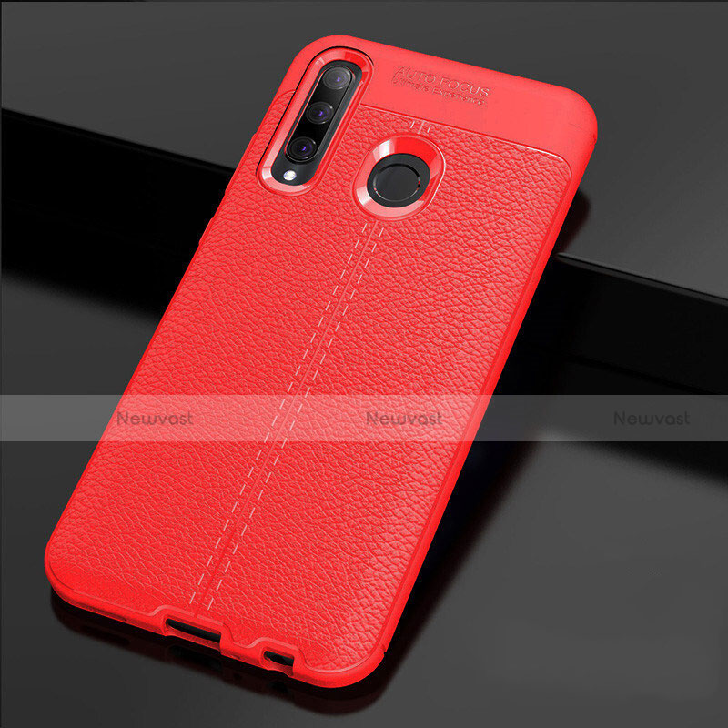 Soft Silicone Gel Leather Snap On Case Cover H02 for Huawei Honor 20i Red