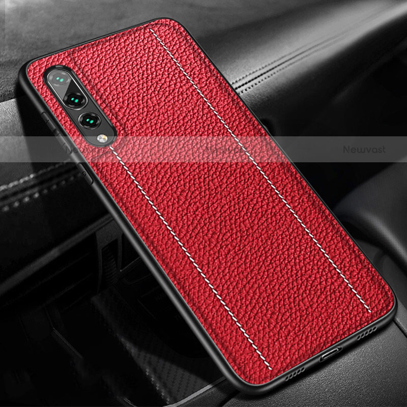 Soft Silicone Gel Leather Snap On Case Cover H02 for Huawei P20 Pro