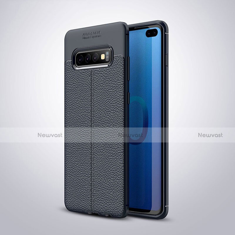 Soft Silicone Gel Leather Snap On Case Cover H02 for Samsung Galaxy S10 Plus