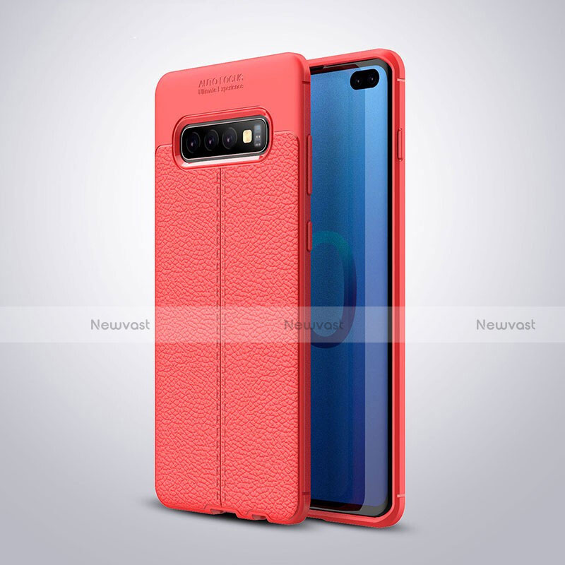 Soft Silicone Gel Leather Snap On Case Cover H02 for Samsung Galaxy S10 Plus