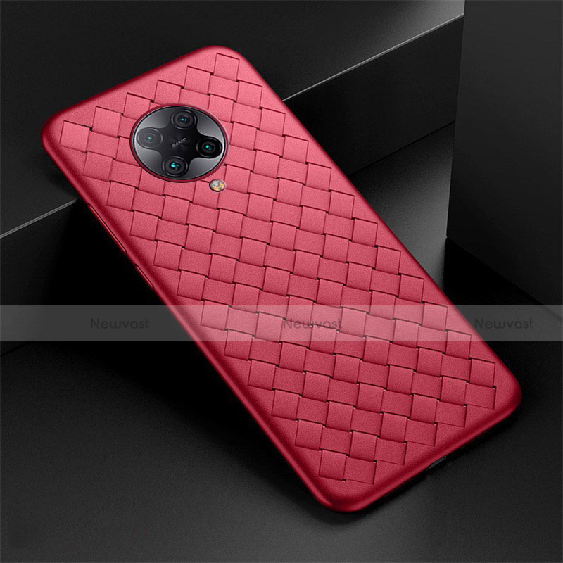 Soft Silicone Gel Leather Snap On Case Cover H02 for Xiaomi Poco F2 Pro Red