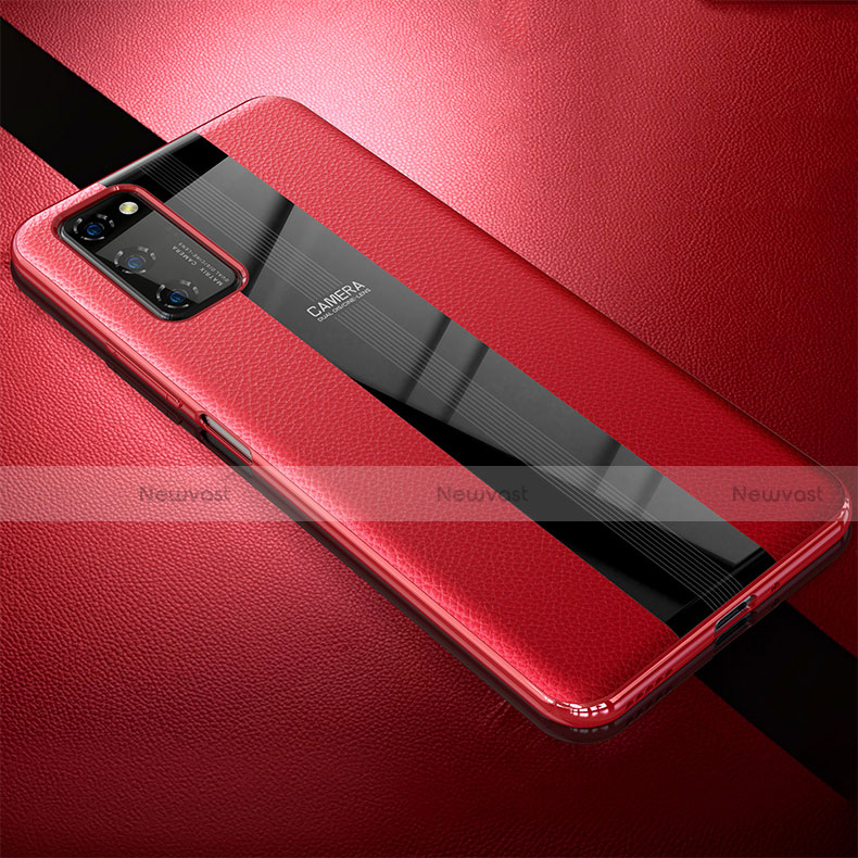 Soft Silicone Gel Leather Snap On Case Cover H03 for Huawei Honor View 30 Pro 5G Red