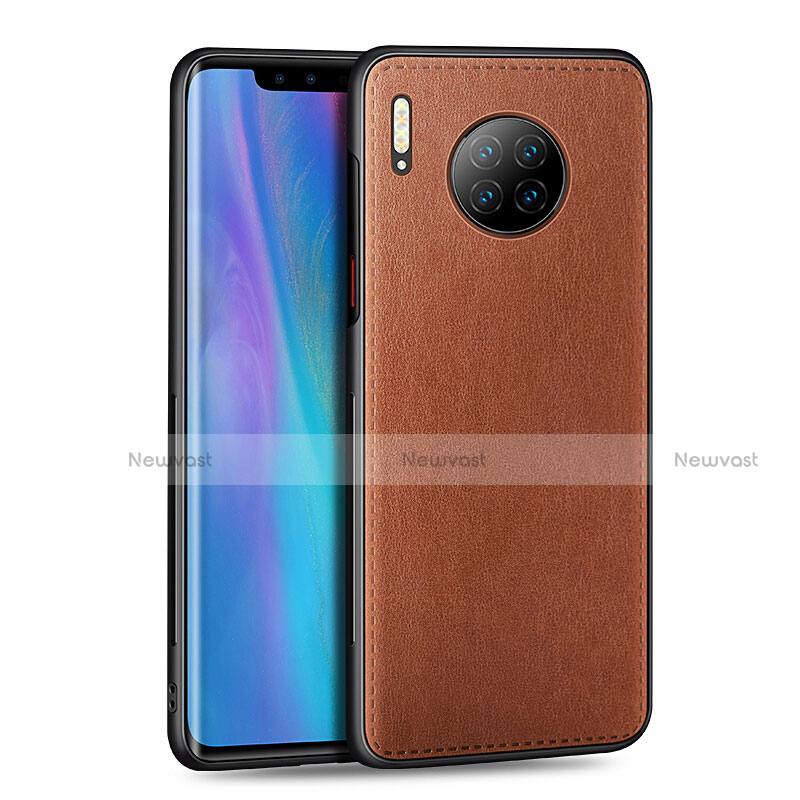 Soft Silicone Gel Leather Snap On Case Cover H03 for Huawei Mate 30 Pro 5G Orange