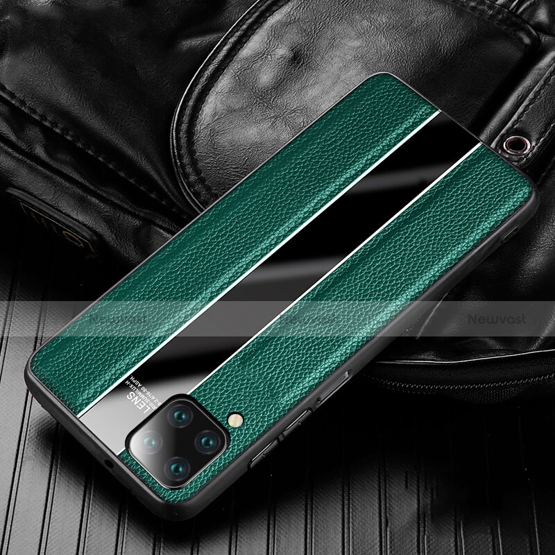 Soft Silicone Gel Leather Snap On Case Cover H04 for Huawei Nova 6 SE Green