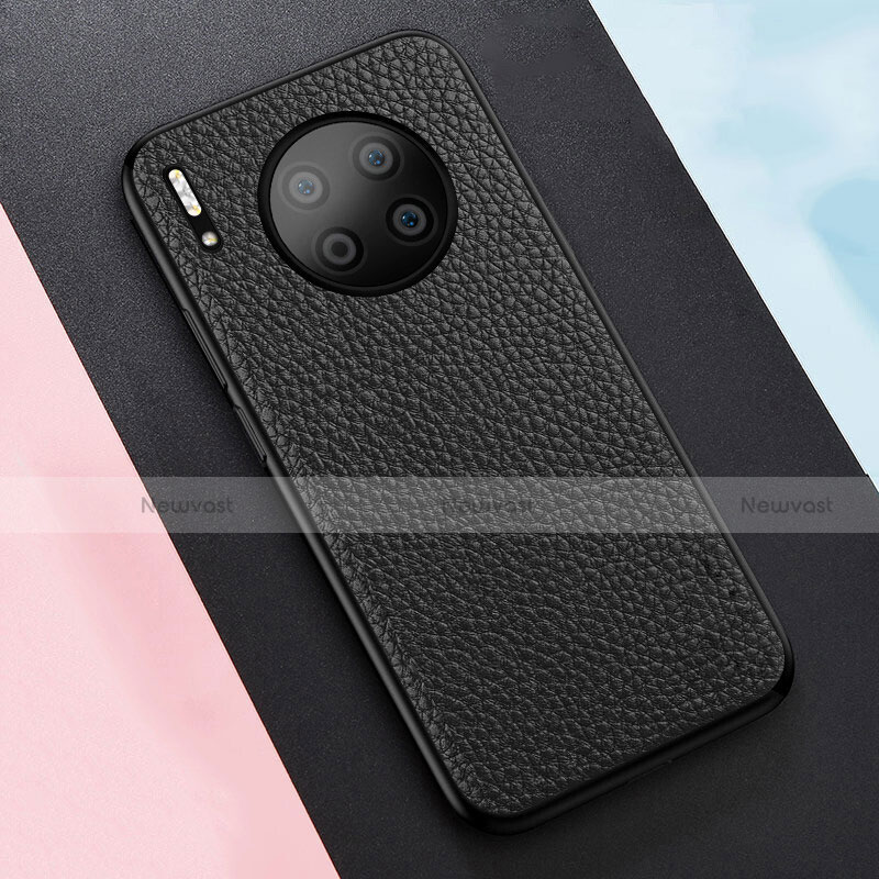 Soft Silicone Gel Leather Snap On Case Cover H05 for Huawei Mate 30 5G Black