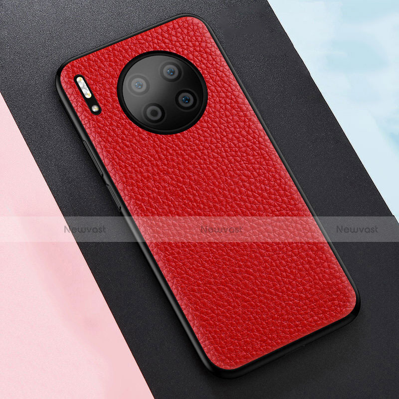 Soft Silicone Gel Leather Snap On Case Cover H05 for Huawei Mate 30 5G Red