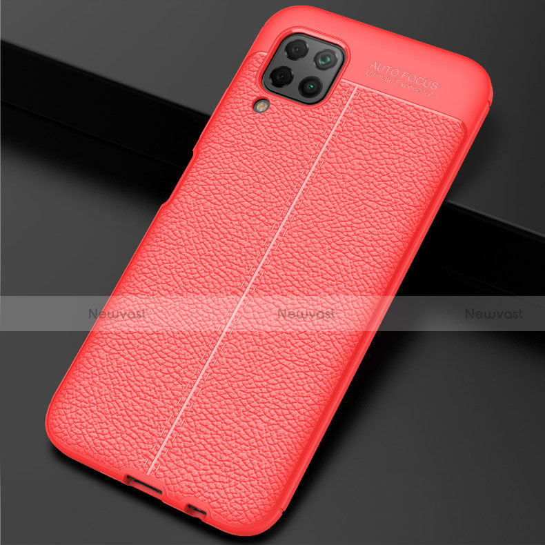 Soft Silicone Gel Leather Snap On Case Cover H06 for Huawei Nova 7i Red